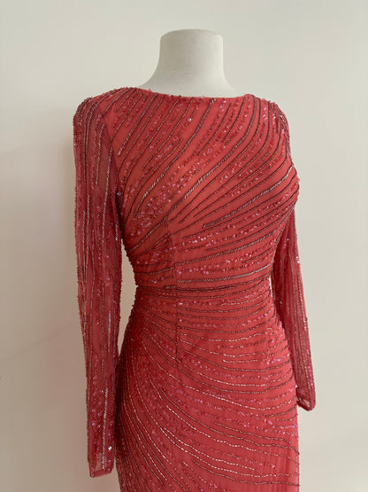 SAMPLE: PINK ANKLE LENGTH GOWN WITH DETACHABLE SKIRT