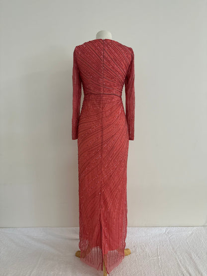 SAMPLE: PINK ANKLE LENGTH GOWN WITH DETACHABLE SKIRT